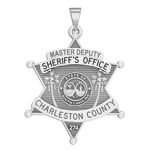 Personalized Charleston South Carolina Sheriff Badge with Rank and Number