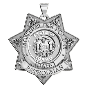 Personalized Idaho Patrolman Badge w  Rank and State