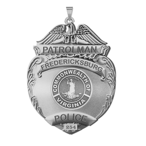 Personalized Fredericksburg Virginia Police Badge with Your Rank and Number
