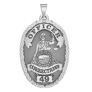 Personalized Alaska Corrections Badge with Your Rank and Number