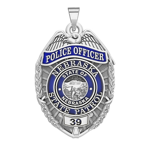 Personalized Nebraska Highway Patrol Police Badge with Your Rank and Number