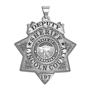 Personalized Nebraska Sheriff Badge with your Rank  Department and Number