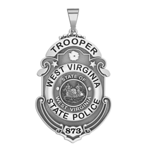 Personalized West Virginia State Trooper Police Badge with Your Rank and Number