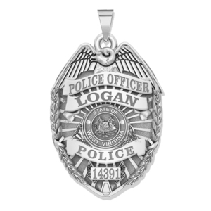 Personalized West Virginia Police Badge with Your Rank  Number   Department
