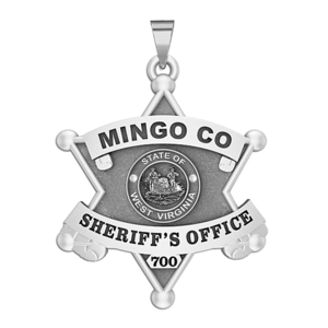 Personalized Mingo County West Virginia Sheriff Badge with Rank and Number