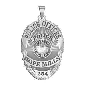 Personalized North Carolina Oval Shaped Police Badge with Your Name  Rank  Number   Department