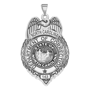 Personalized North Carolina Corrections Badge with Number
