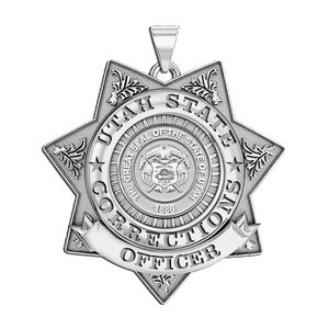 Personalized Utah Corrections Badge  with Rank  Number and Dept