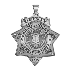 Personalized 7 Point Star Rhode Island Sheriff Badge with Rank  Number   Dept 