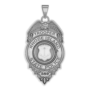 Personalized Rhode Island State Trooper Police Badge with Your Rank and Number
