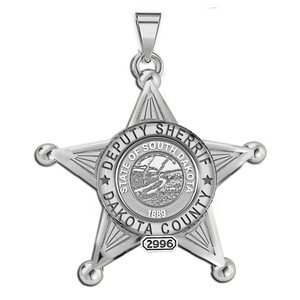 Personalized South Dakota Sheriff Badge with Rank  Number   Dept 