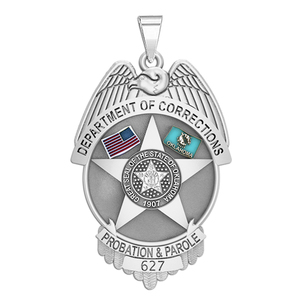 Personalized Oklahoma Corrections Badge with Your Rank and Number