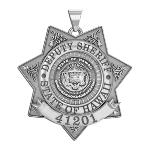 Personalized Hawaii Sheriff Badge with your Dept   Rank and Number