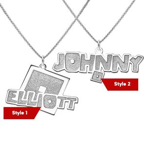 Custom Gaming Roblox Font Necklace with Name   Chain Included