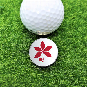 Ohio State University Buckeye Leaf Golf Ball Marker