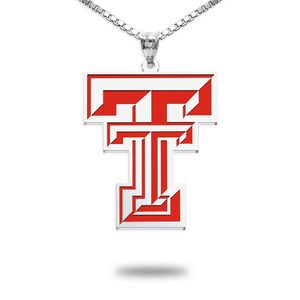 Texas Tech University Color Enamel Logo Necklace