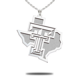 Texas Tech University Texas Outline Necklace