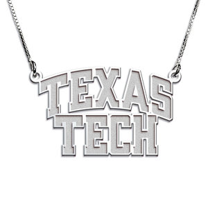 Texas Tech University Block Necklace