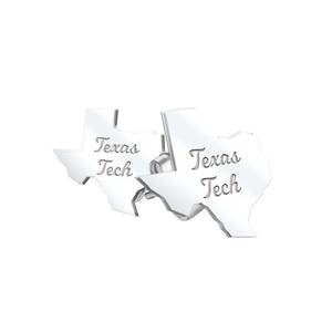 Pair Of Texas Tech Outline Script Earrings