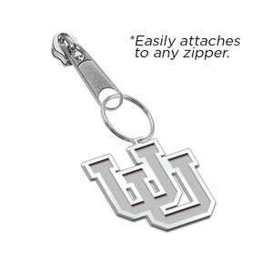 University of Utah Intertwined U Zipper Pull