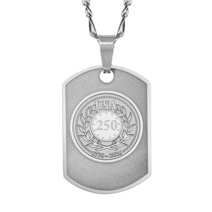 USA 250 Dogtag Coin Pendant