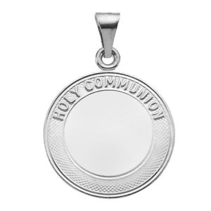 Sterling Silver First Holy Communion Religious Medal