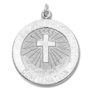 Sterling Silver Confirmation Religious Medal