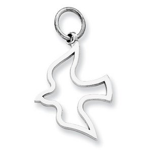 High Polished Cut out Confirmation Dove Charm