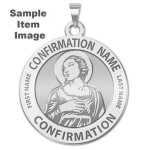 Custom Saint w  Personalized Saint Name Confirmation Religious Medal