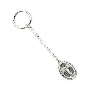 Miraculous Religious Oval Keychain