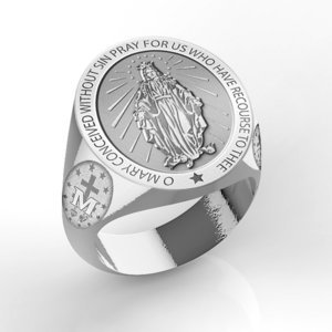 Miraculous Medal Virgin Mary Ring  EXCLUSIVE 