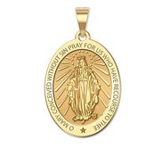 Miraculous Medal  EXCLUSIVE  Oval Pendant