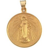18k Yellow Gold Miraculous Medal