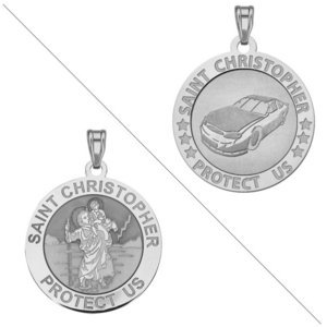 Racing   Saint Christopher Doubledside Sports Religious Medal  EXCLUSIVE 
