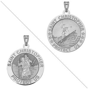 Surfing or Surf   Saint Christopher Doubledside Sports Religious Medal  EXCLUSIVE 