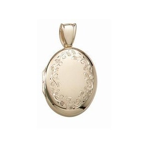 Solid 14k Yellow Gold Premium Weight  Oval Picture Locket