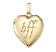 14k Gold Filled BFF Heart Photo Locket