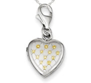 Sterling Silver Two Toned Heart Photo Locket