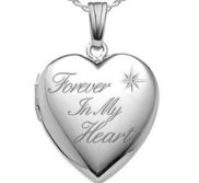 Sterling Silver   Forever In My Heart   Heart Photo Locket