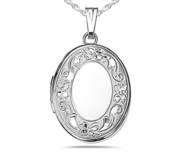 Sterling Silver Oval Small Photo Locket