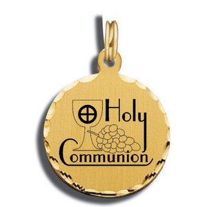 Holy Communion Charm Black   White
