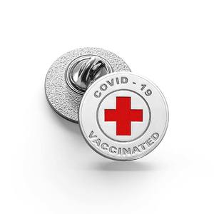Sterling Silver Covid 19 Vaccination Enamel Pin