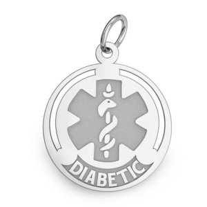 Sterling Silver Diabetic Charm or Pendant