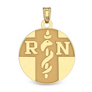 14k Yellow Gold RN Charm or Pendant