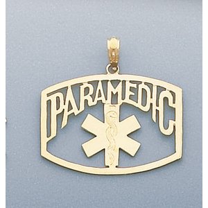 14k Yellow Gold Paramedic Charm or Pendant