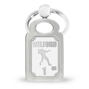 Personalized Stainless Steel Football Keychain