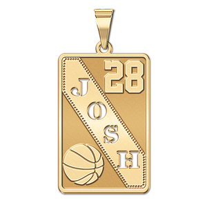 Personalized Basketball Pendant w  Cut out Name   Number