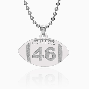 Custom Football Pendant w   Number