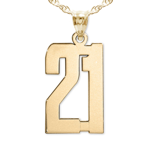 Number Charm or Pendant with 2 Digits