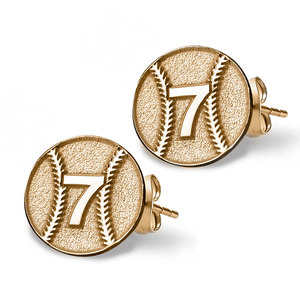 Personalized Softball Earrings with Any Number